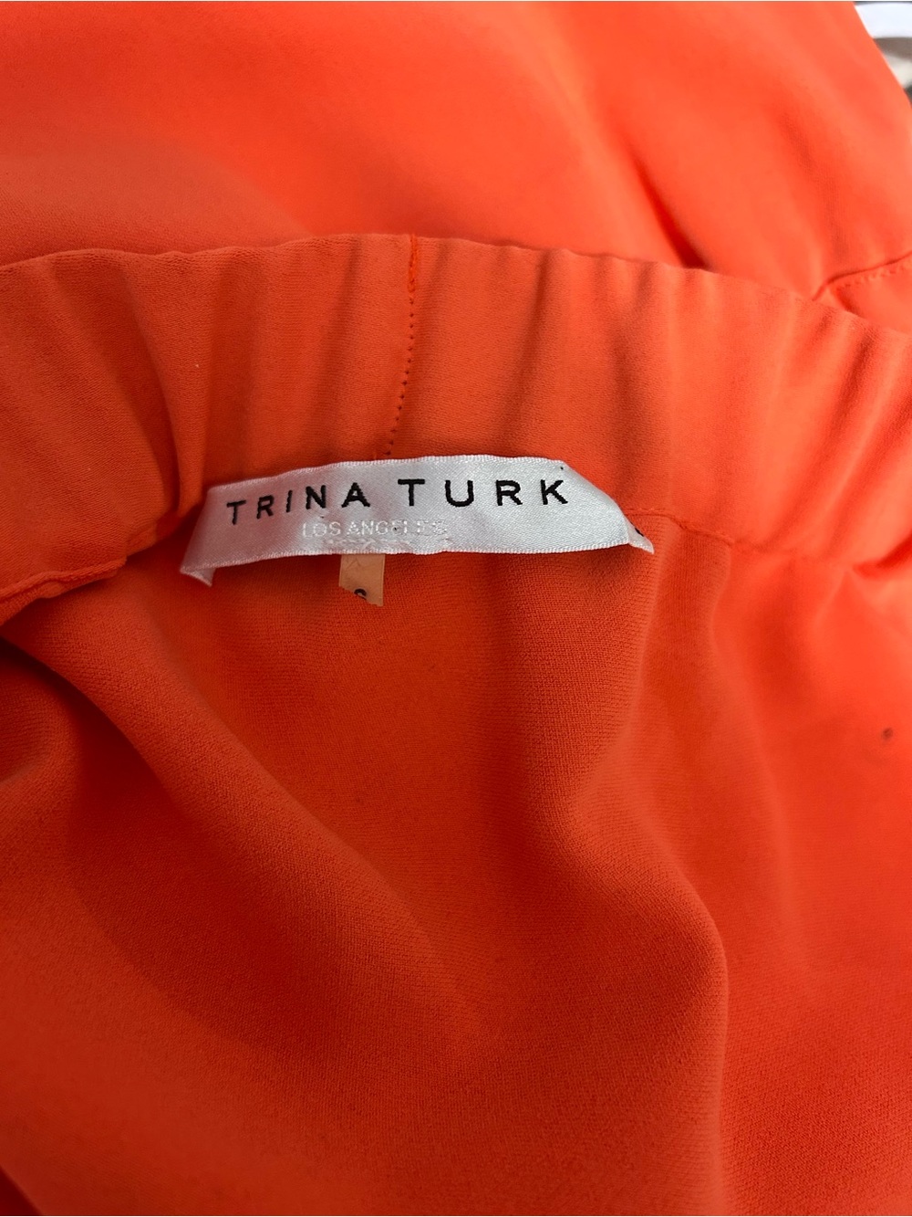 Trina Turk orange wide leg jumpsuit size 6 - Picture 6 of 7